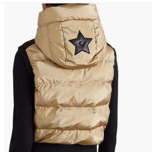 Goldbergh Metallic Gold Vest with Star Accent